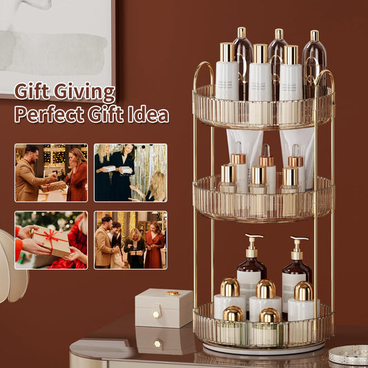 Frendorf | 360 Grad drehbarer Make-up-Organizer, transparente Aufbewahrung mit hoher Kapazität