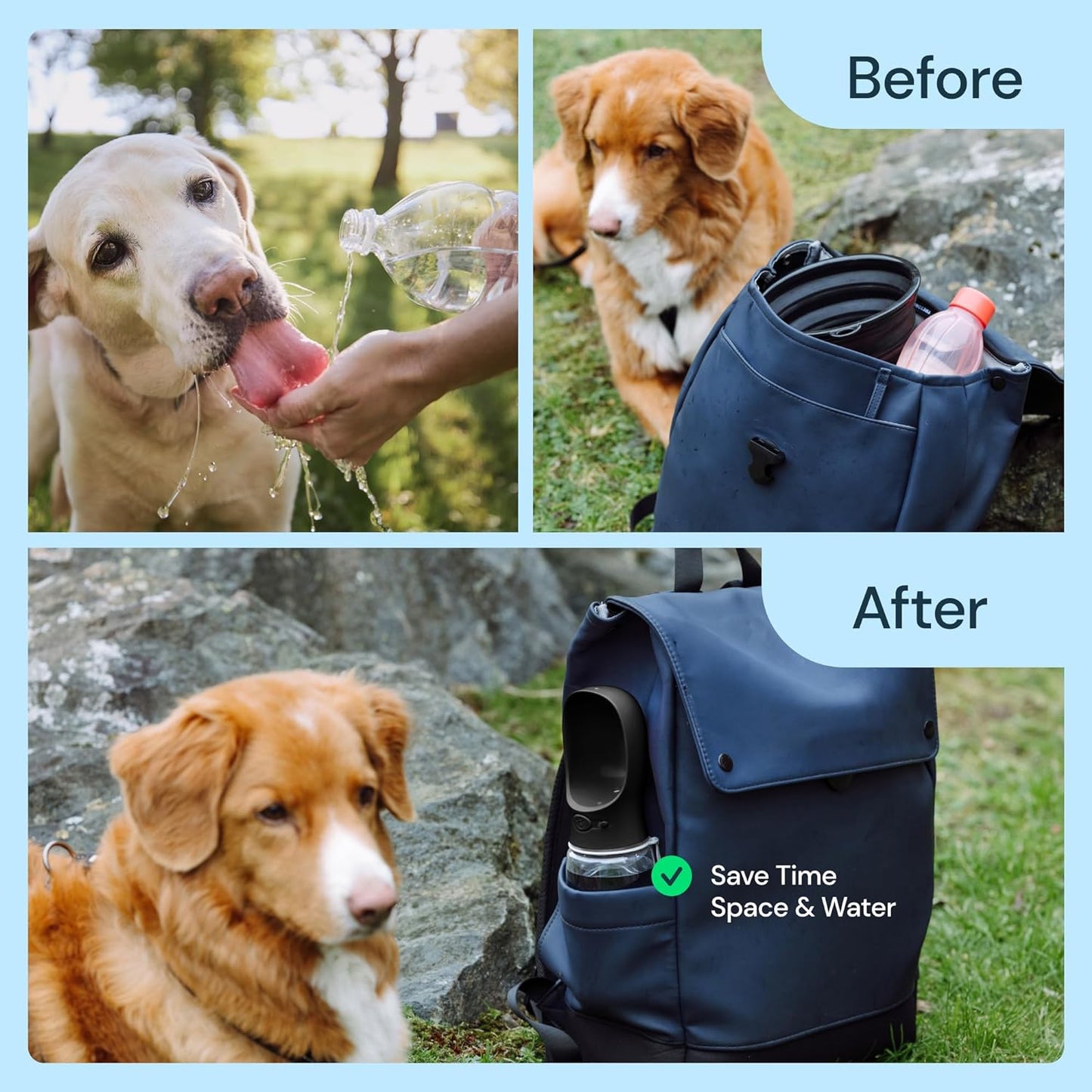 Frendorf | 19 oz tragbare Wasserflasche für Hunde