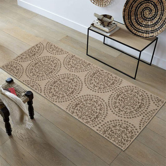 Jardin Indoor/Outdoor Medaillon Teppich, Beige
