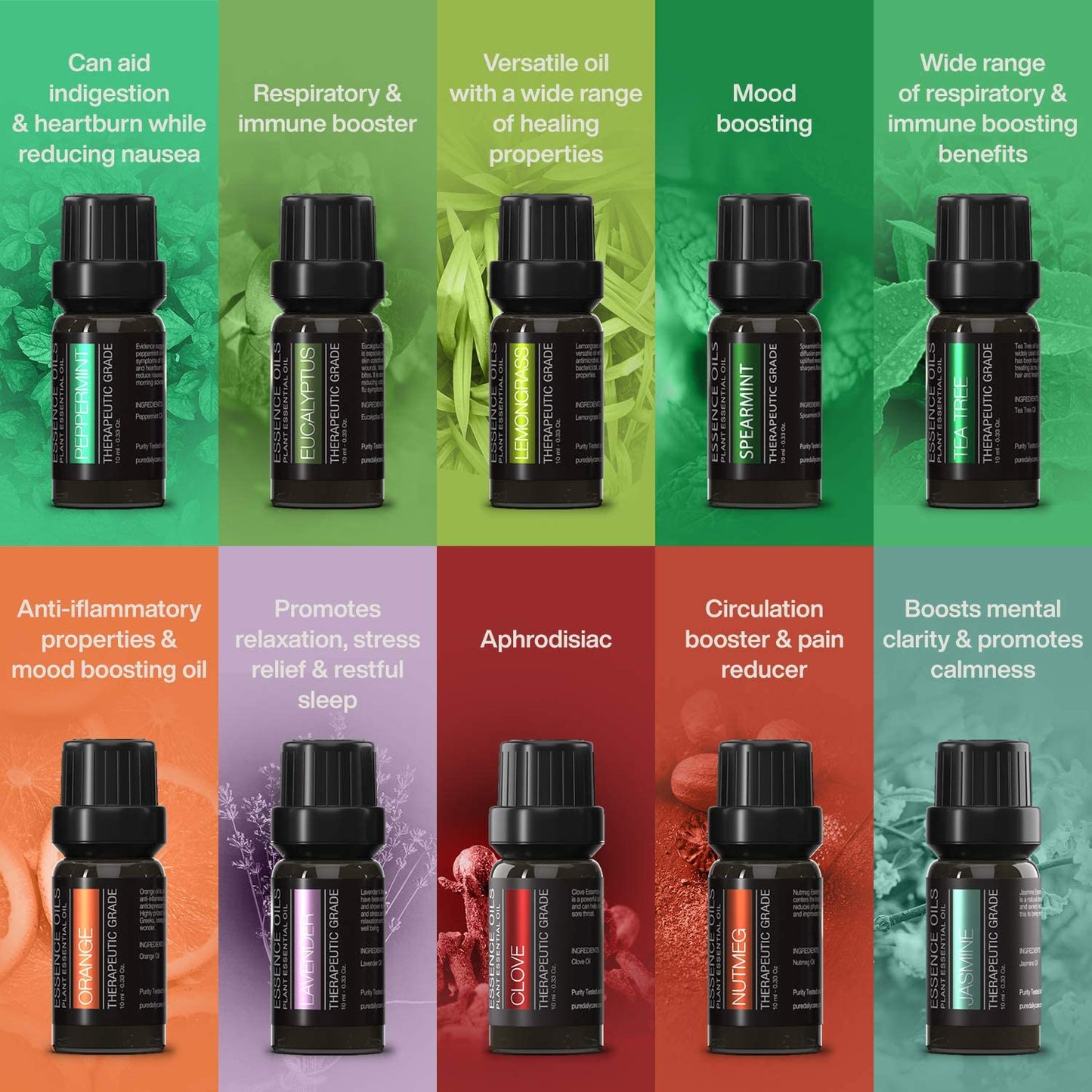 Frendorf | Ultraschall-Diffusor & Top 10 ätherische Öle - 400ml Diffusor
