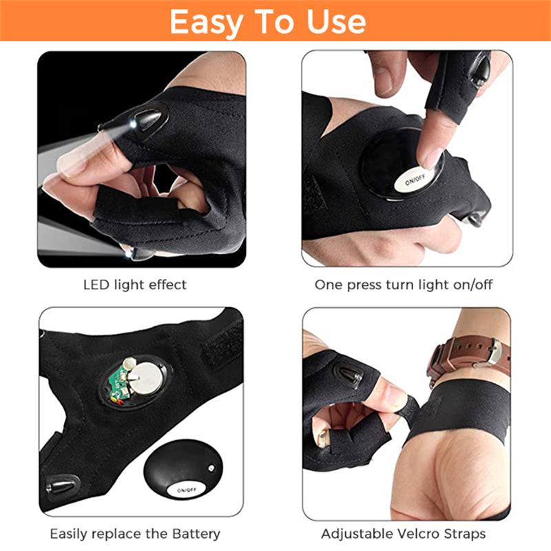 Frendorf | Bequeme LED-Handschuhe mit wasserdichten Lichtern