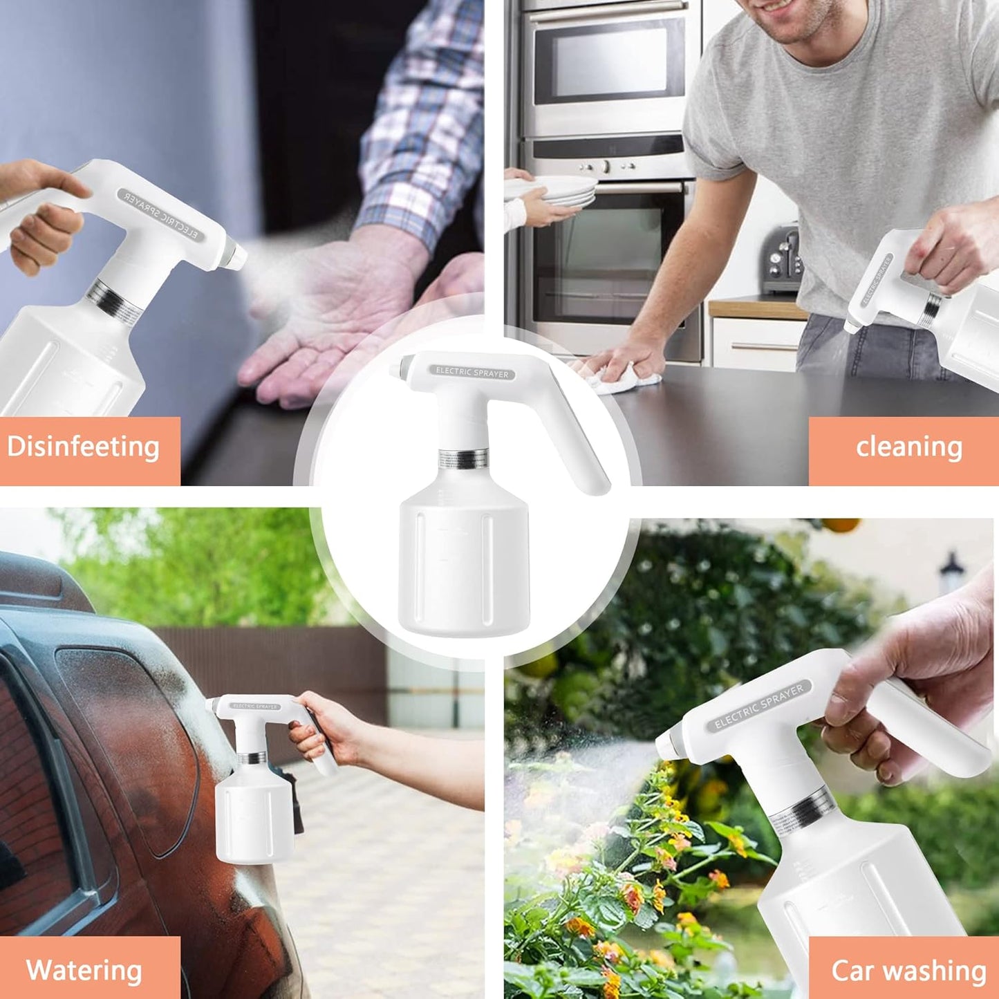 Frendorf | Elektrische Sprühflasche für Pflanzen – Automatische Gießkanne mit Komfortgriff