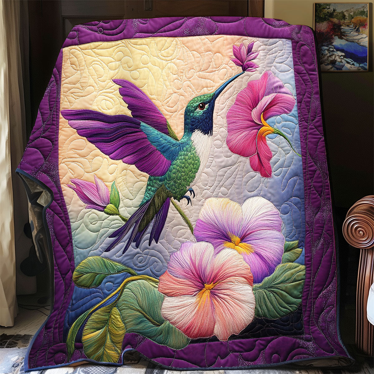 Kolibri Tagesdecke