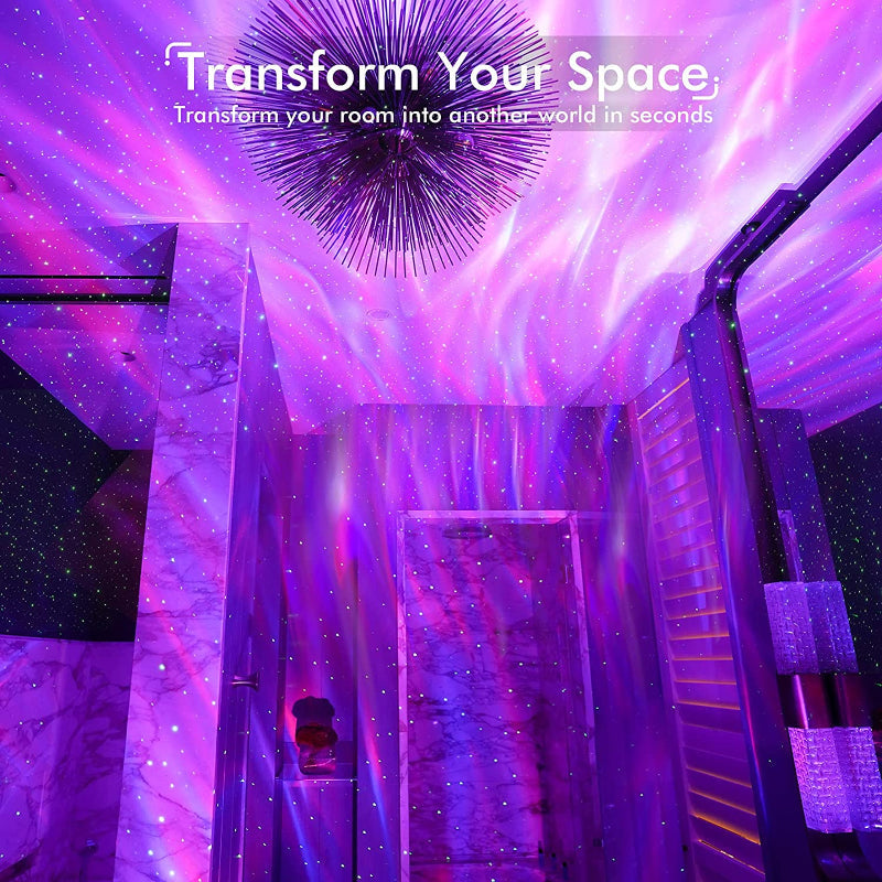 Sternprojektor, Galaxieprojektor für Schlafzimmer, Bluetooth-Lautsprecher und weißes Rausch-Aurora-Projektor, Nachlicht-Projektor für Kinder, Erwachsene, Gaming-Raum, Heimkino, Decke, Raumdekoration