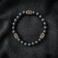 Frendorf | Aurelia Schwarz Onyx und Lavastein Würfel Balance-Armband