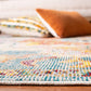 Boho Chic Oriental Medaillon Abgenutzter Teppich, Orange Teal