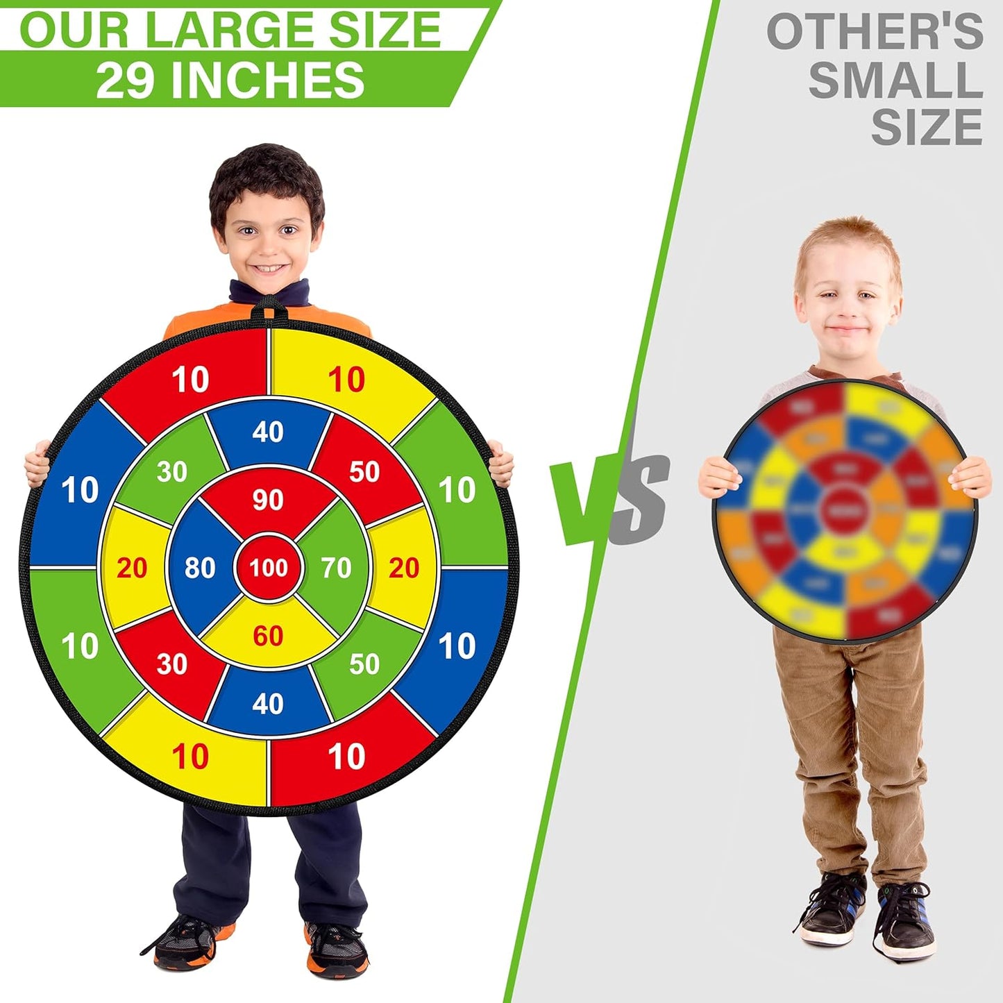 Frendorf | Großes doppelseitiges Dartboard für Kinder – Spielen, Lernen und Entspannen