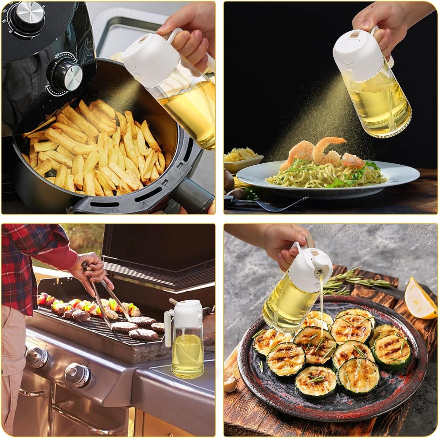 Frendorf | 2er-Pack Ölspender und Sprühflasche