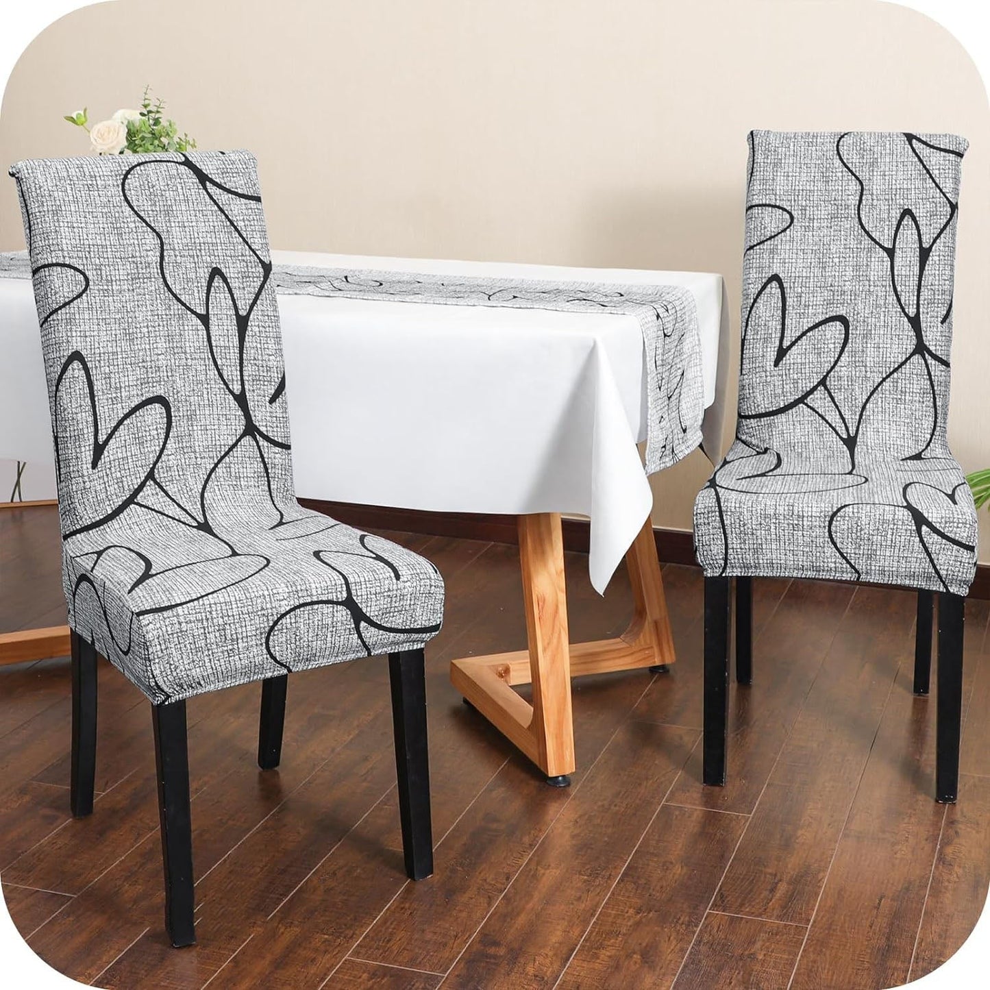 Dehnbare Stuhlhusse, Bedruckte Dehnbare Esszimmer-Stuhlhusse