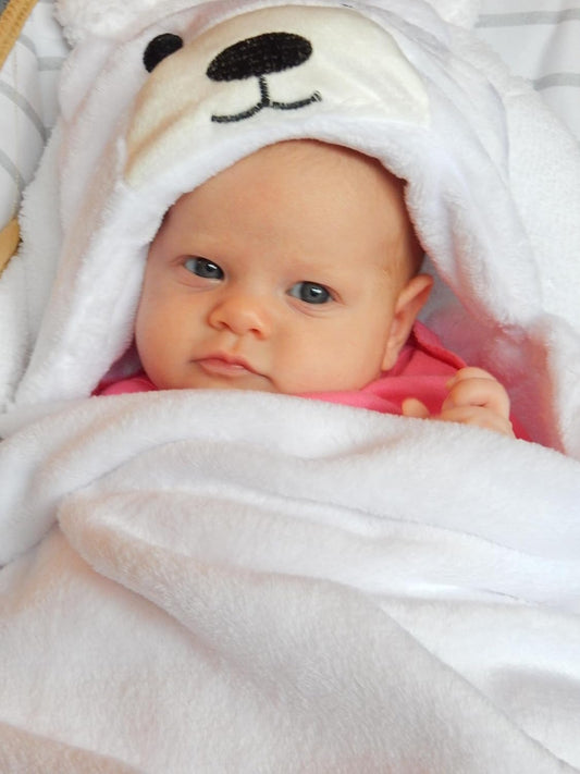 Frendorf | Baby Badetuch mit Kapuze – Weiches und Flauschiges Handtuch
