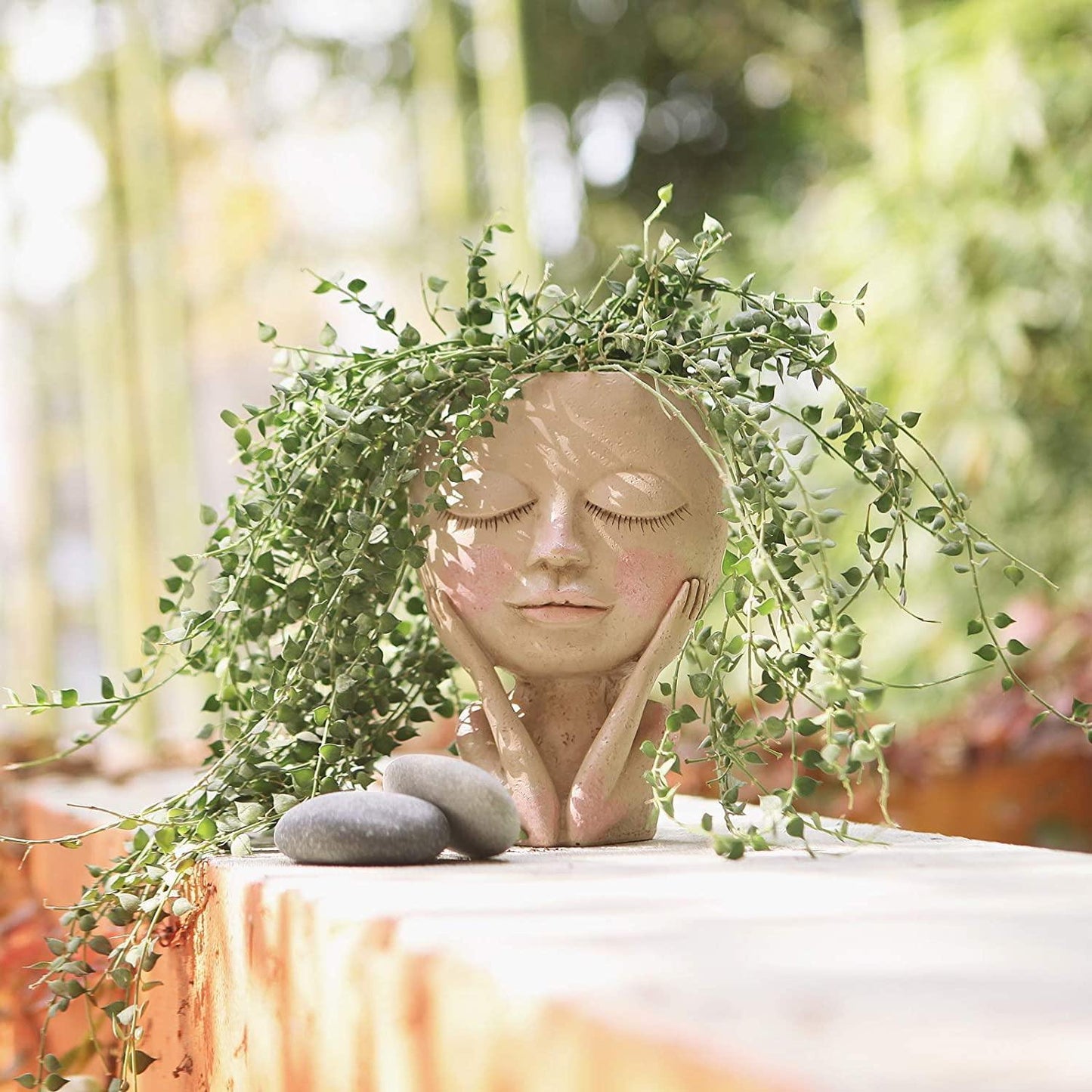 Frendorf | BlushBloom Deko-Blumentopf im Gesicht-Design | Modern & Einzigartig | Für Pflanzen & Deko-Liebhaber