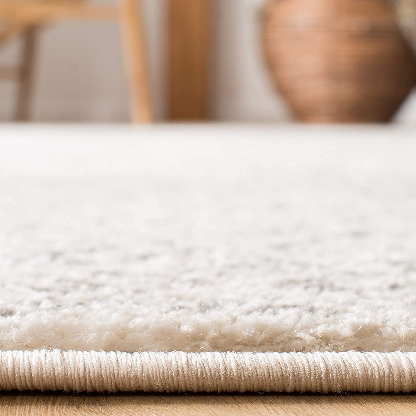 Marokkanischer Boho Abgenutzter Teppich Ivory / Grau