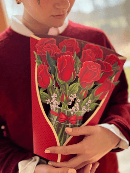 Kunstoff Pop-up Blume | Inkl. Gratis Geschenkkarten - Faire