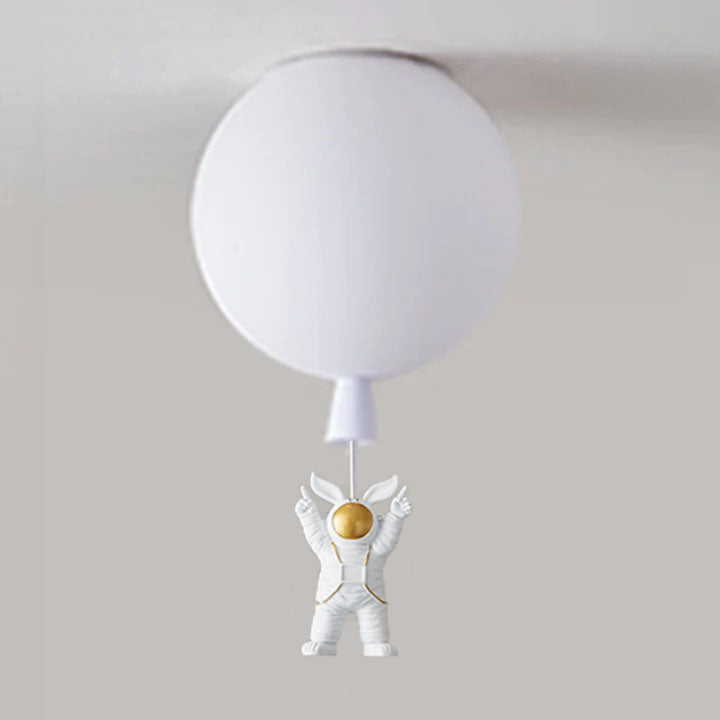 Frendorf | DreamScape | Moderne Mond/Astronauten LED Deckenlampe Acryl Grau/Weiß/Rosa/Rot/Grün/Gelb/Blau/Orange