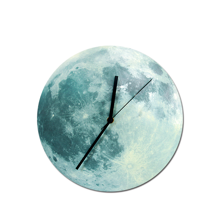 30 cm kreative leuchtende Wanduhr leuchtende Mondlicht Wanduhr Wand Acryl wasserdichte Wanduhr
