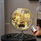 Frendorf | Goldene Segel-Weltkarte Dekor LED-Licht
