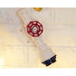 Frendorf | Metallische Rohr-Wandleuchte Industriell 1 Glühbirne Bauernhaus Wandlicht mit rohem Ventil in Weiß/Rot, 1/5-Pack