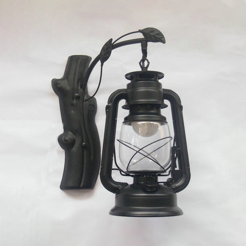 Frendorf | Klarer Glaslaterne Wandlampe Küstenstil 1 Licht Wohnzimmer Beleuchtungseinheit in Schwarz/Bronze/Kupfer