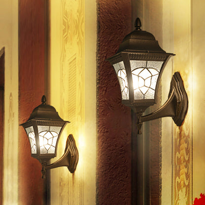 Frendorf | Vogelkooi Frosted Glas Wandlamp Retro 1 Kop Buitenwandlamp Verlichtingsarmatuur in Koffie