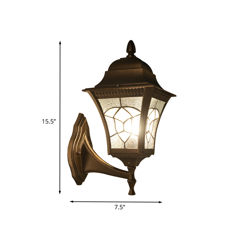 Frendorf | Vogelkooi Frosted Glas Wandlamp Retro 1 Kop Buitenwandlamp Verlichtingsarmatuur in Koffie