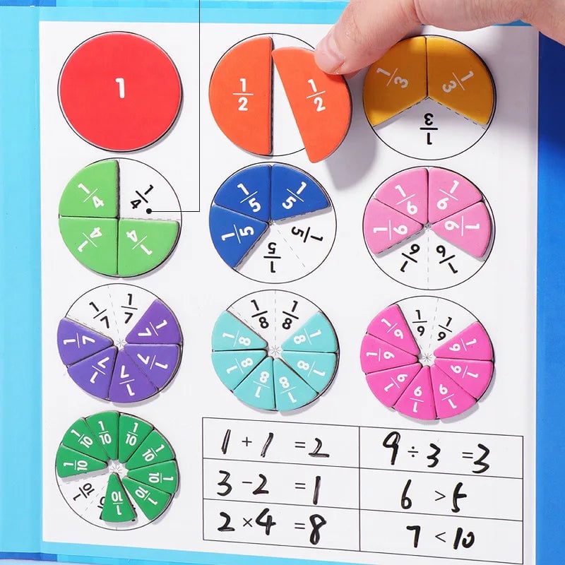 Frendorf | Montessori Magnetisches Buch-Bruchteil-Puzzle für KinderKauf 2 spar 10%&Kostenloser Versand