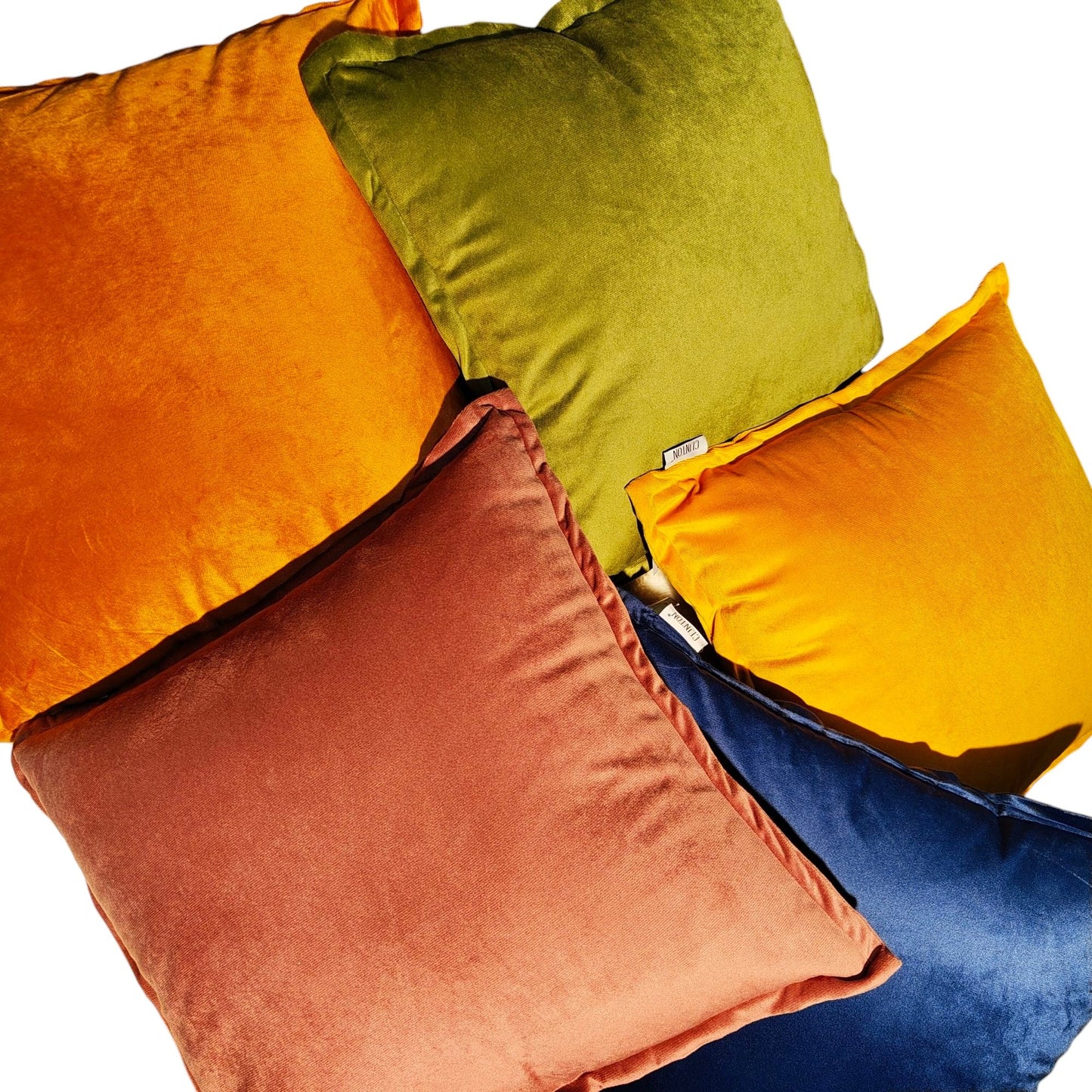 Frendorf | Zerknittertes Samt Kissen 45x45cm - Luxuriöses Dekoratives Kissen für Lebhafte Wohnakzente