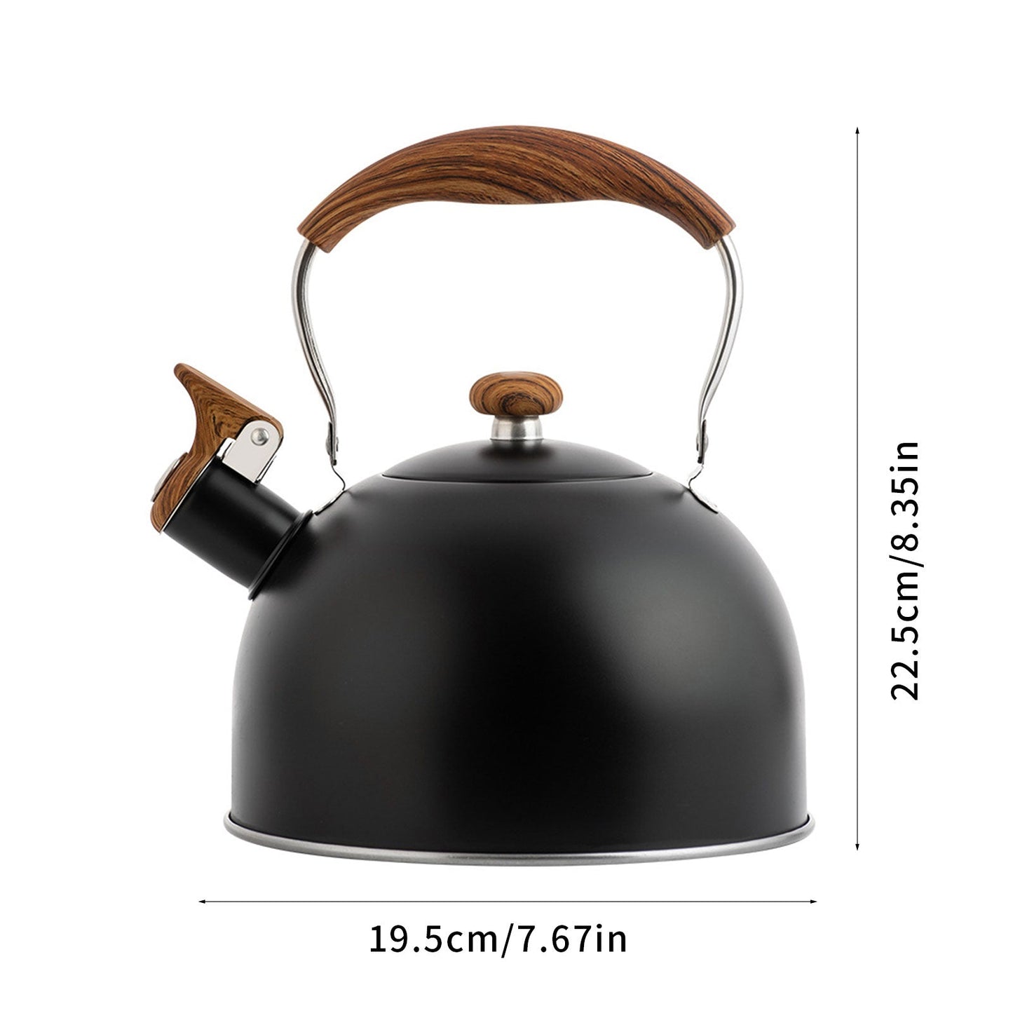 84oz Pfeifen Wasserkocher Edelstahl Wasserkocher Ergonomischer Griff Teekessel