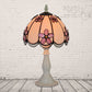 Wabenrand-Dom-Tischlampe Tiffany Eis klares Glas Einzelne Weiß/Kaffee Nachttischlampe mit Blumenmuster