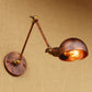 Frendorf | 1 Licht Schaal Wandlamp Fixture Antieke Stijl Roest Metaal Wandlamp met Draaibare Arm voor Studiekamer