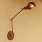Frendorf | 1 Licht Schaal Wandlamp Fixture Antieke Stijl Roest Metaal Wandlamp met Draaibare Arm voor Studiekamer