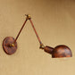 Frendorf | 1 Licht Schaal Wandlamp Fixture Antieke Stijl Roest Metaal Wandlamp met Draaibare Arm voor Studiekamer