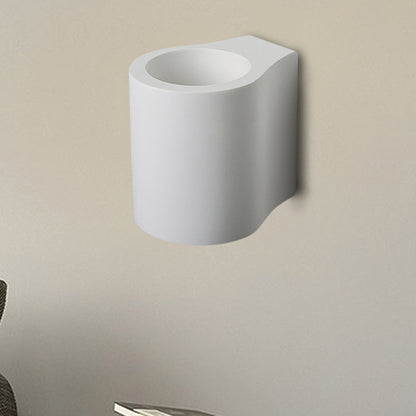 Frendorf | Weiße Finish Zylinder Flush Wandlampe Einfache 1 Glühbirne Gips LED Auf-Ab Wandbeleuchtung