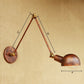 Frendorf | 1 Licht Schaal Wandlamp Fixture Antieke Stijl Roest Metaal Wandlamp met Draaibare Arm voor Studiekamer