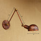 Frendorf | 1 Licht Schaal Wandlamp Fixture Antieke Stijl Roest Metaal Wandlamp met Draaibare Arm voor Studiekamer