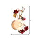 Frendorf | 1 Glühbirne Blumen Wandlampe Amerikanische Blume Rot Braun Mattiertes Weißes Glas Wandleuchte, Links/Rechts