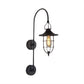 Frendorf | Metalen Gevangen Wandlamp Traditionele 1 Licht Woonkamer Verlichting Armatuur in Zwart