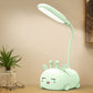Cartoon Sika-Hirsch Schreibtischlampe Kunststoff Kinderzimmer LED Nachtlicht mit flexiblem Arm in Weiß/Rosa/Blaut