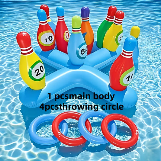 Frendorf | Aufblasbares Wasser Bowling Set – Lustiges Poolspiel für alle