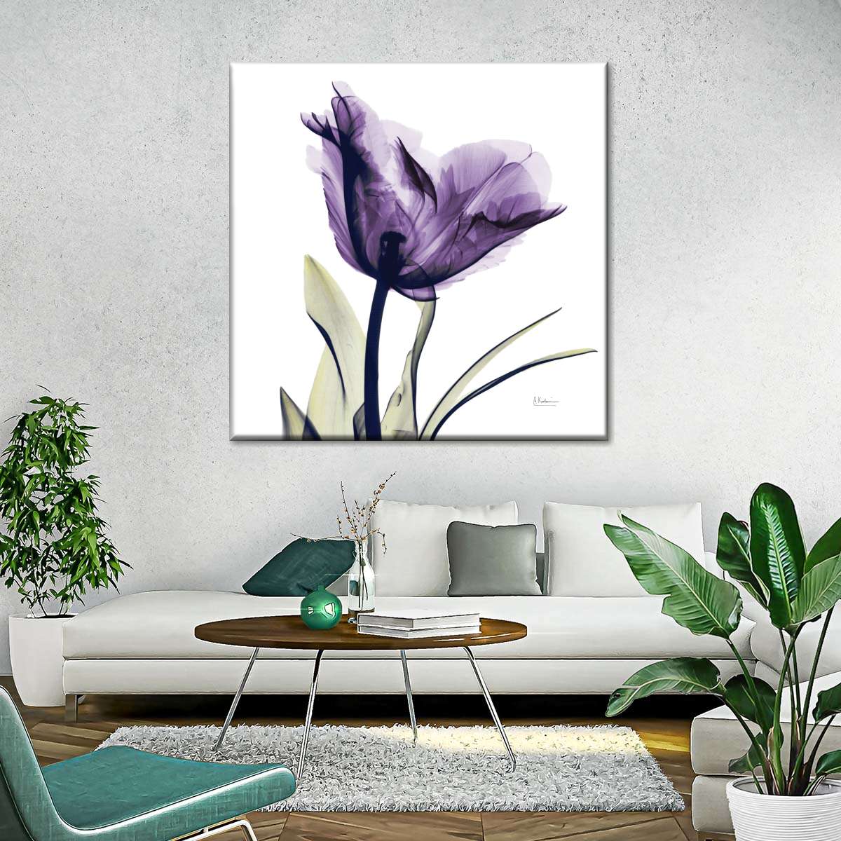 Frendorf | Royal Purple Parrot Tulpen Wandkunst