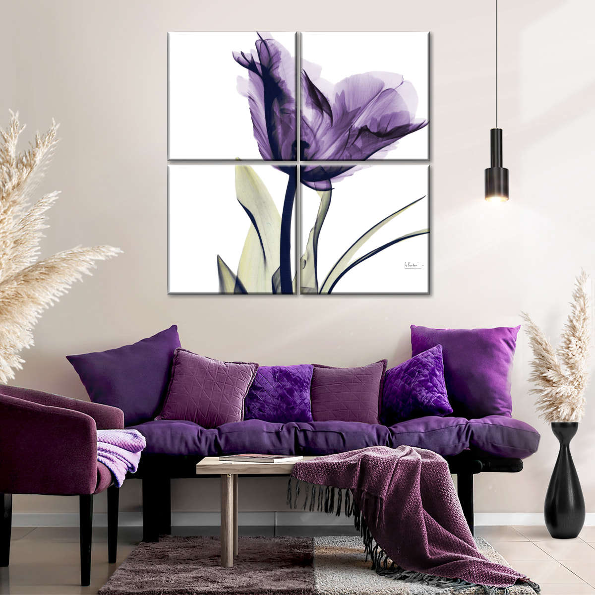 Frendorf | Royal Purple Parrot Tulpen Wandkunst
