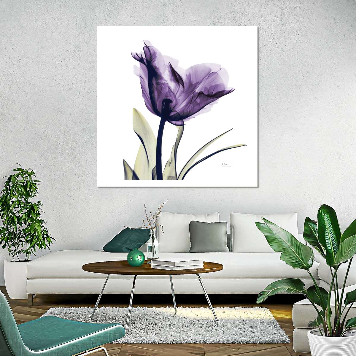 Frendorf | Royal Purple Parrot Tulpen Wandkunst