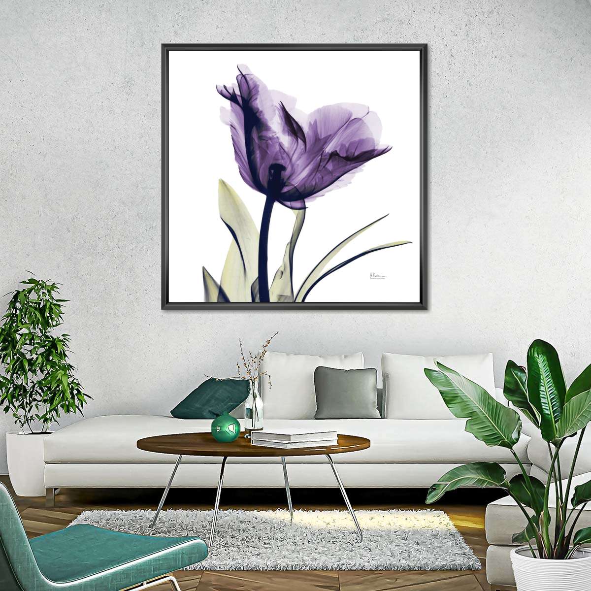 Frendorf | Royal Purple Parrot Tulpen Wandkunst