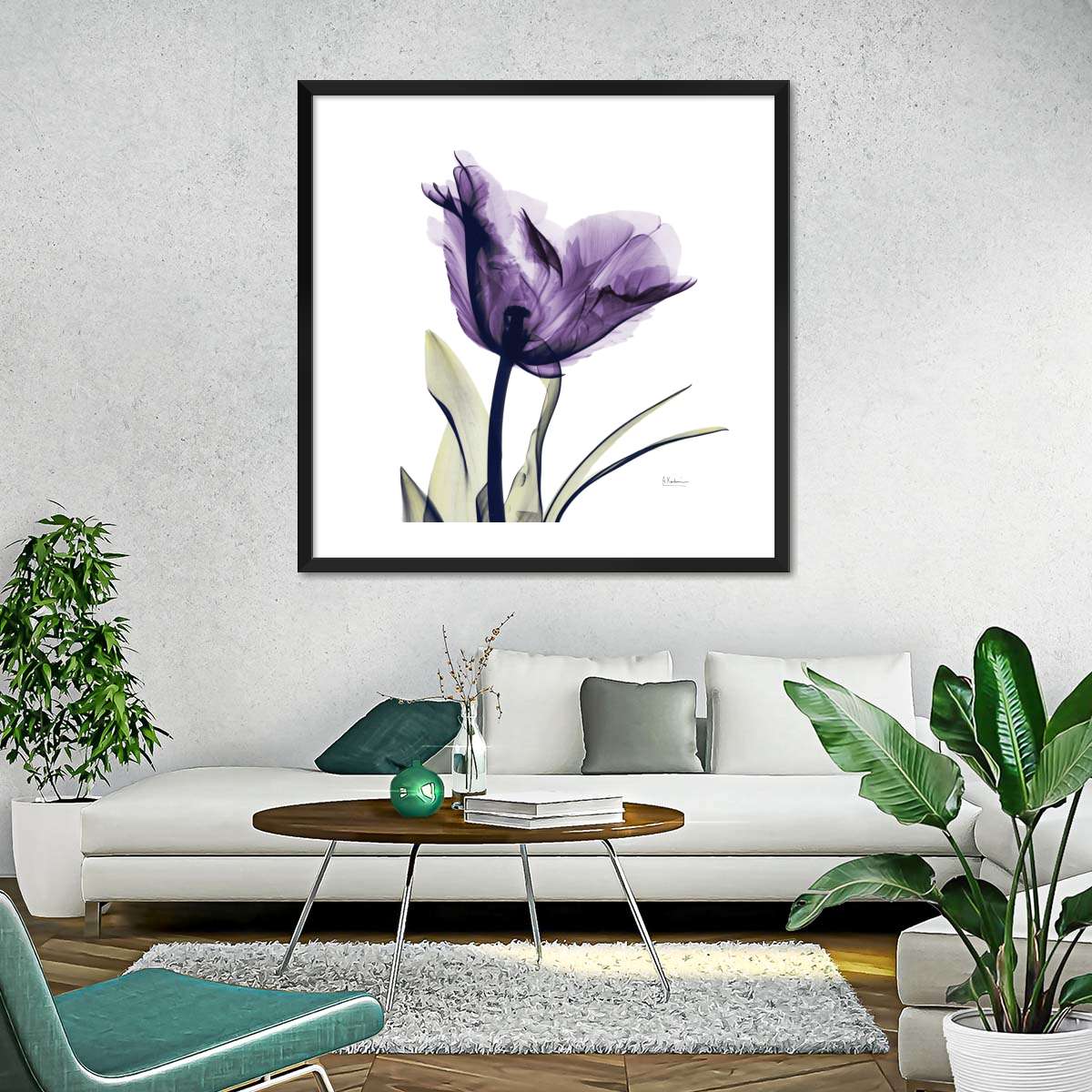 Frendorf | Royal Purple Parrot Tulpen Wandkunst