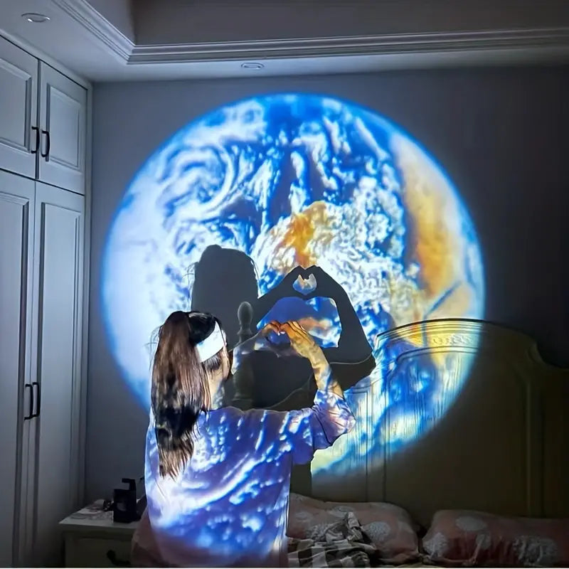 Renan - Groß einzigartiges Projektlicht (Erde und Mond)