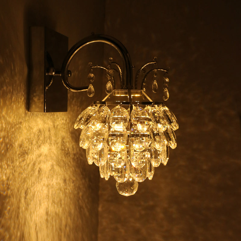 Frendorf | Kristall-Artischocke Wandleuchte Moderne Stil Nachttisch LED Wandleuchte Lampe in Chrom