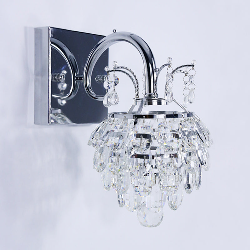 Frendorf | Kristall-Artischocke Wandleuchte Moderne Stil Nachttisch LED Wandleuchte Lampe in Chrom