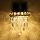 Frendorf | Fringe LED Wandverlichting ideeën Moderne Chroom Facet Kristal Wandlamp met Scrollarm