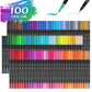 Frendorf | 100 Farben Dual-Tip Marker Set – Vielseitige Fineliner- und Pinselspitzen für kreative Projekte