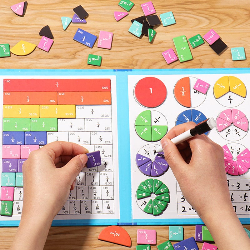 Frendorf | Montessori Magnetisches Buch-Bruchteil-Puzzle für KinderKauf 2 spar 10%&Kostenloser Versand