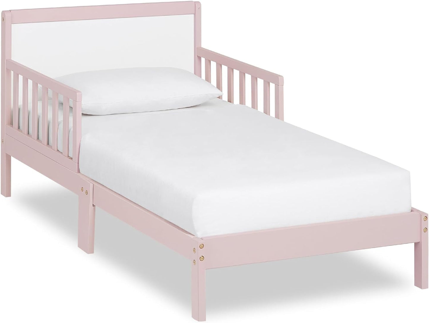 Frendorf | 648-WHT Brookside Kleinkindbett, 53L X 29B X 28H, Blush Pink/Weiß